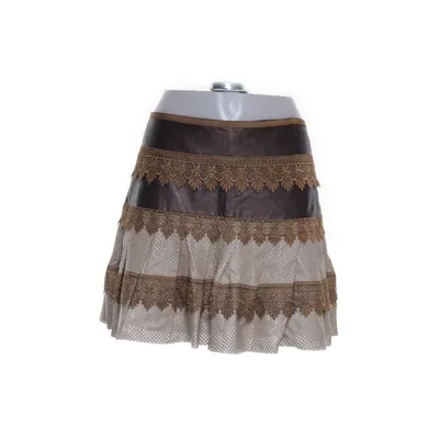 Lædernederdel (Brun, Beige) fra Designers Remix Collection Læder, Polyester