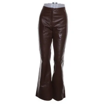 Leren broek (Bruin) van Hennes Collection Polyester, Leer