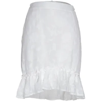 Skirt (White) from Dark Pink Polyester, Viscose