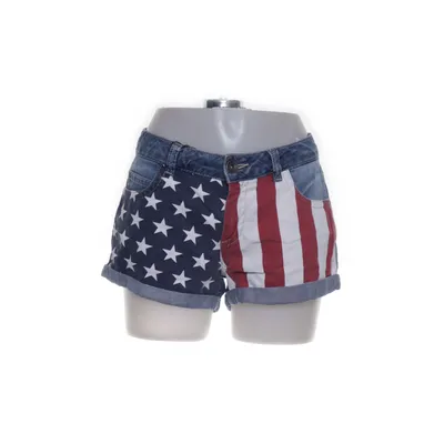 Denim shorts (Blauw, Rood, Wit) van Review Katoen, Elastaan