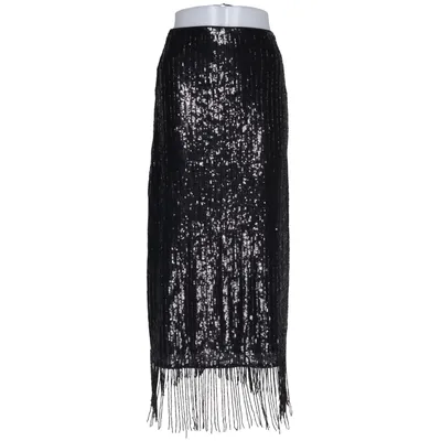 Maxi nederdel (Sort, Sølv) fra H&M Polyester