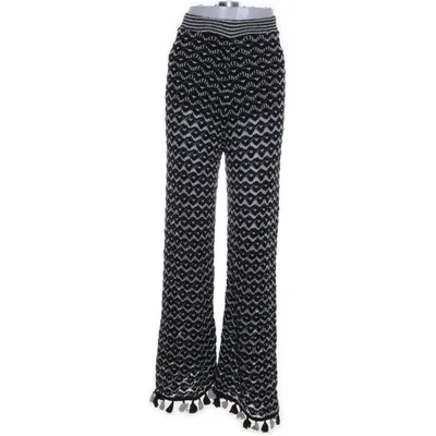 Bukser (Sort, Hvid) fra Mango Bomuld, Polyester