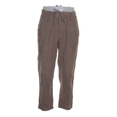 Pants (Brown) from H&M Man Linen, Cotton, Polyester