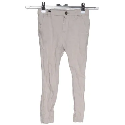 Stoffhose (Beige, Grau) von H&M Baumwolle, Leinen
