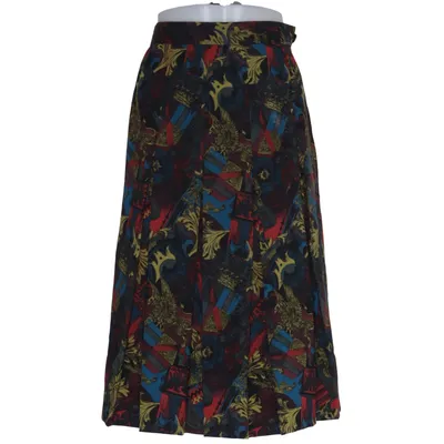 Skirt (Black, Multicolored) from Geiger Viscose, Wool