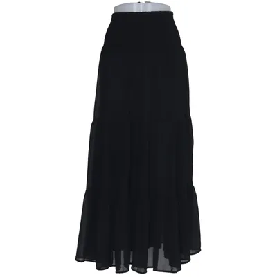 Maxi skirt (Black) from JustFab Elastane, Polyester