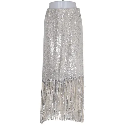Maxi rok (Zilver, Beige) van Soaked in Luxury Elastaan, Polyester
