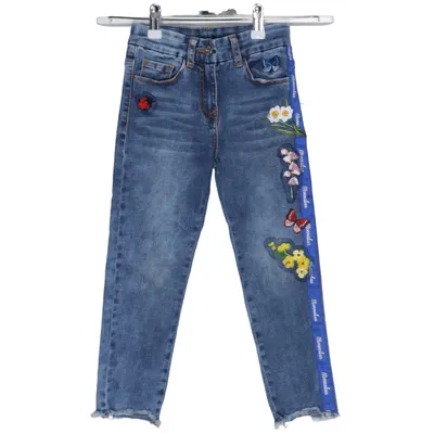 Spijkerbroek (Blauw, Meerkleurig) van Monnalisa Katoen, Elastaan, Polyester