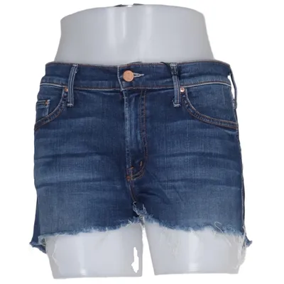 Denim shorts (Blauw) van Mother Katoen, Elastaan, Polyester