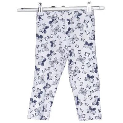 Leggings (Hvid, Blå) fra Blukids Bomuld, Elastan