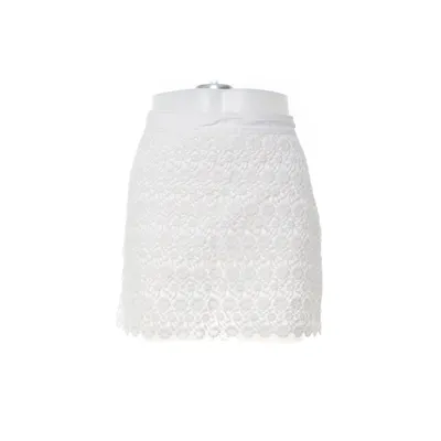 Rok (Wit) van Hilfiger Denim Katoen