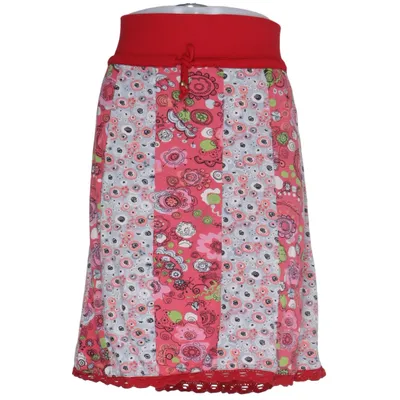 Jupe (Rouge, Multicolore) de Qiero Élasthane, Viscose