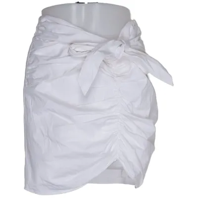 Jupe portefeuille (Blanc) de Angelica Blick x NA-KD Coton, Élasthane, Polyamide