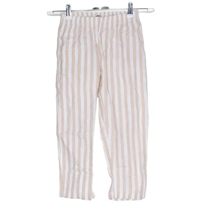 Pants (Beige, White, Multicolored) from Arket Linen, Cotton