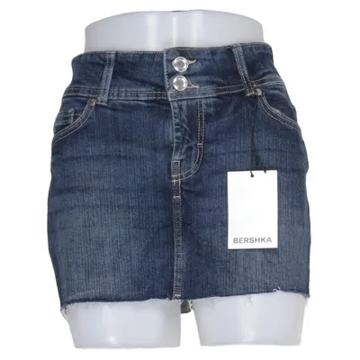Jupe en jean (Bleu) de Bershka Coton, Élasthane