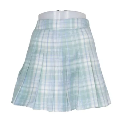 Skirt (Blue, Green, White) from Romwe Polyester