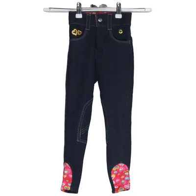 Rijbroek (Blauw, Meerkleurig) Katoen, Elastaan, Polyester