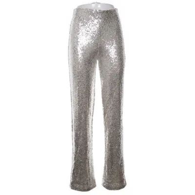 Byxor (Silverfärgad) från H&M Elastan, Polyester