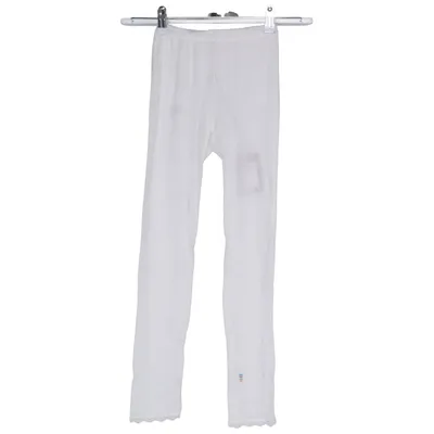 Leggings (White) from Joha Merino wool, Silk