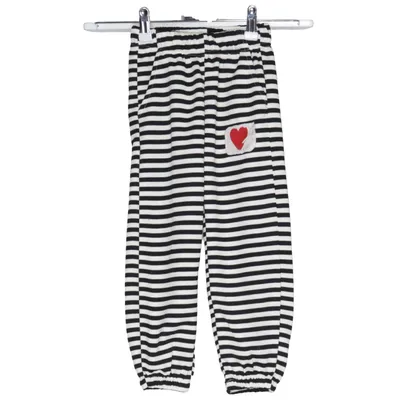 Pantalon de survêtement (Noir, Blanc) Élasthane, Polyester, Viscose
