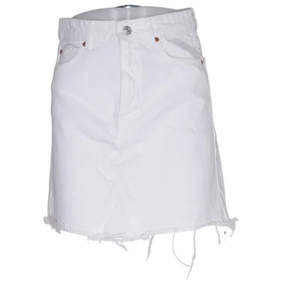 Jupe en jean (Blanc) de Zara Woman Coton