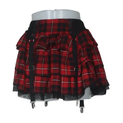 Rok (Rood, Zwart) van Poizen Industries Acryl, Polyester