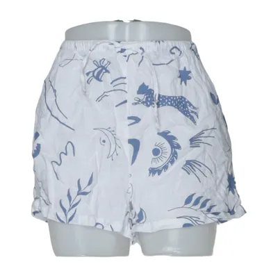 Pyjamashorts (Weiß, Blau) von Iisla & Bird Baumwolle
