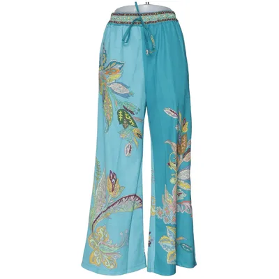 Pantalon patte d'éléphant (Turquoise, Multicolore)