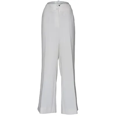 Pantalon patte d'éléphant (Blanc) de Marks & Spencer Autograph Élasthane, Polyester, Viscose