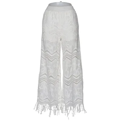 Pantalon patte d'éléphant (Blanc) de Antica Sartoria