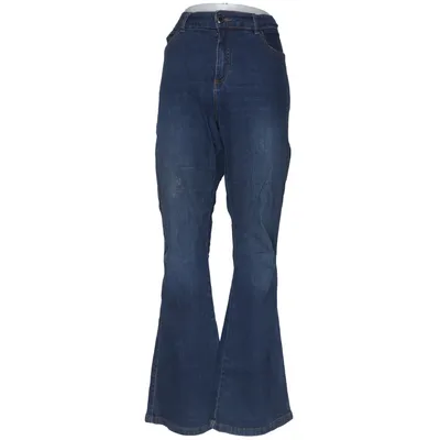 Jeans (Blå) från Zizzi Bomull, Elastan