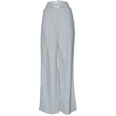 Palazzohose (Grau, Weiß) von Mango Elasthan, Polyester, Viskose