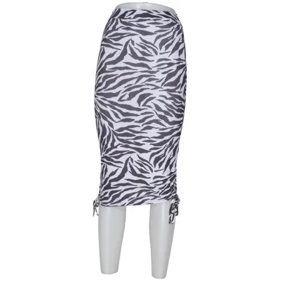Kjol (Svart, Vit) från Rebellious Elastan, Polyester