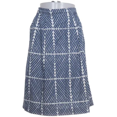 Skirt (Blue, White) from Marimekko x Uniqlo Cotton