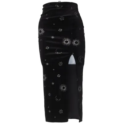 Långkjol (Svart) från Divided by H&M Elastan, Polyester