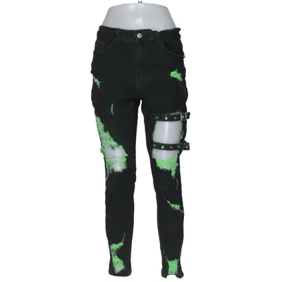 Jean (Noir, Vert) Coton, Élasthane, Lyocell, Polyester, Viscose