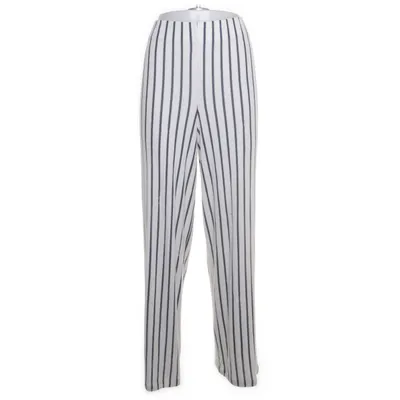 Palazzo pants (White, Blue) from One More Story Elastane, Polyester, Viscose