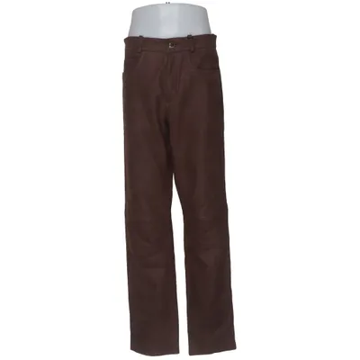 Leather pants (Brown) from Hessnatur Leather, Silk