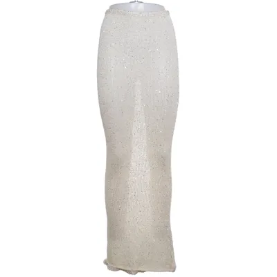 Långkjol (Vit, Silverfärgad) från Asta Resort Bomull, Polyester