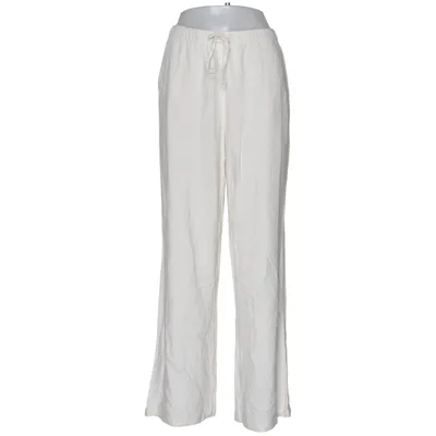 Palazzo pants (White) from Stradivarius Linen, Viscose