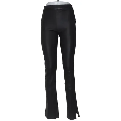 Lederhose (Schwarz) von Massimo Dutti Baumwolle, Elasthan, Leder