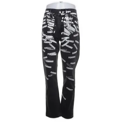 Jeans (Black, White) from Pleasures