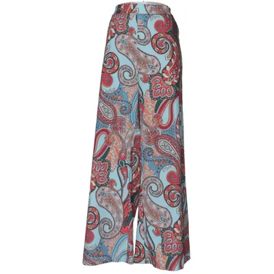 Palazzohose (Blau, Rot, Orange) Polyester
