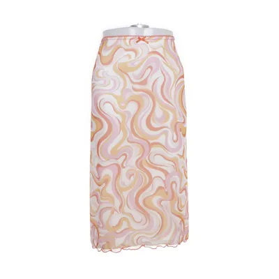 Petticoat (Oranje, Meerkleurig) van Divided by H&M Elastaan, Polyester