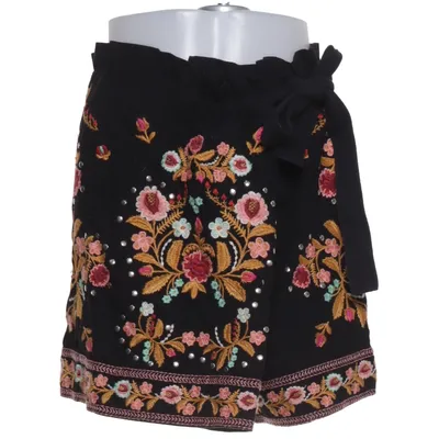 Jupe-short (Noir, Multicolore) de Zara Woman Coton