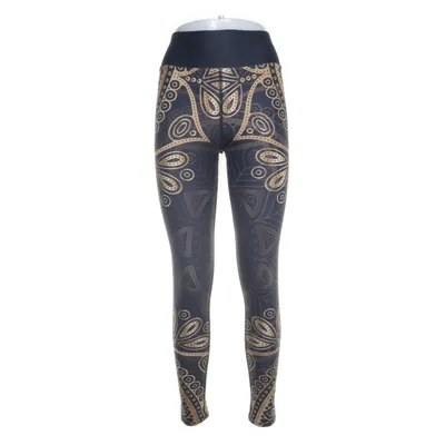 Træningsleggings (Grå, Flerfarvet) fra Maya Freya Elastan, Polyester
