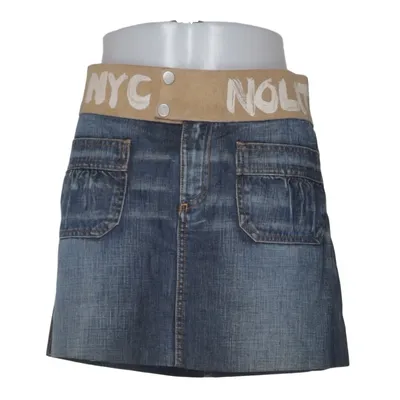 Jupe en jean (Bleu, Beige) de Nolita Coton, Cuir