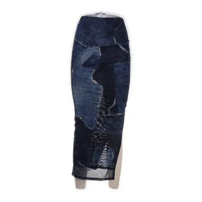 Maxi rok (Denim AOP) van Edited Elastaan, Gerecycled polyester