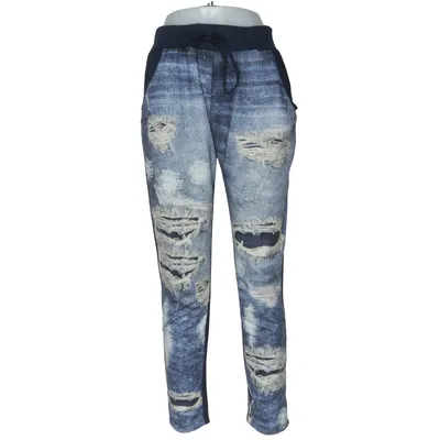 Vente bukser (Blå, Sort) fra Lady Fashion Bomuld, Polyester