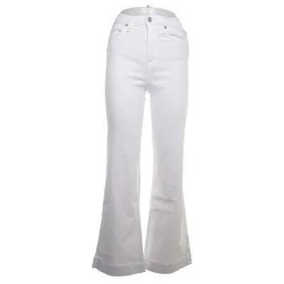 Spijkerbroek (Wit) van 7 for All Mankind Katoen, Elastaan, Lyocell